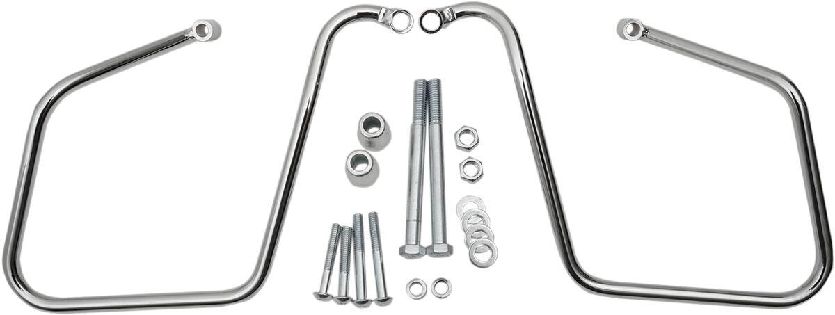 S77-0146DS - Drag Specialties Saddlebag Support Brackets For Harley Davidson FXD 1584 - Chrome