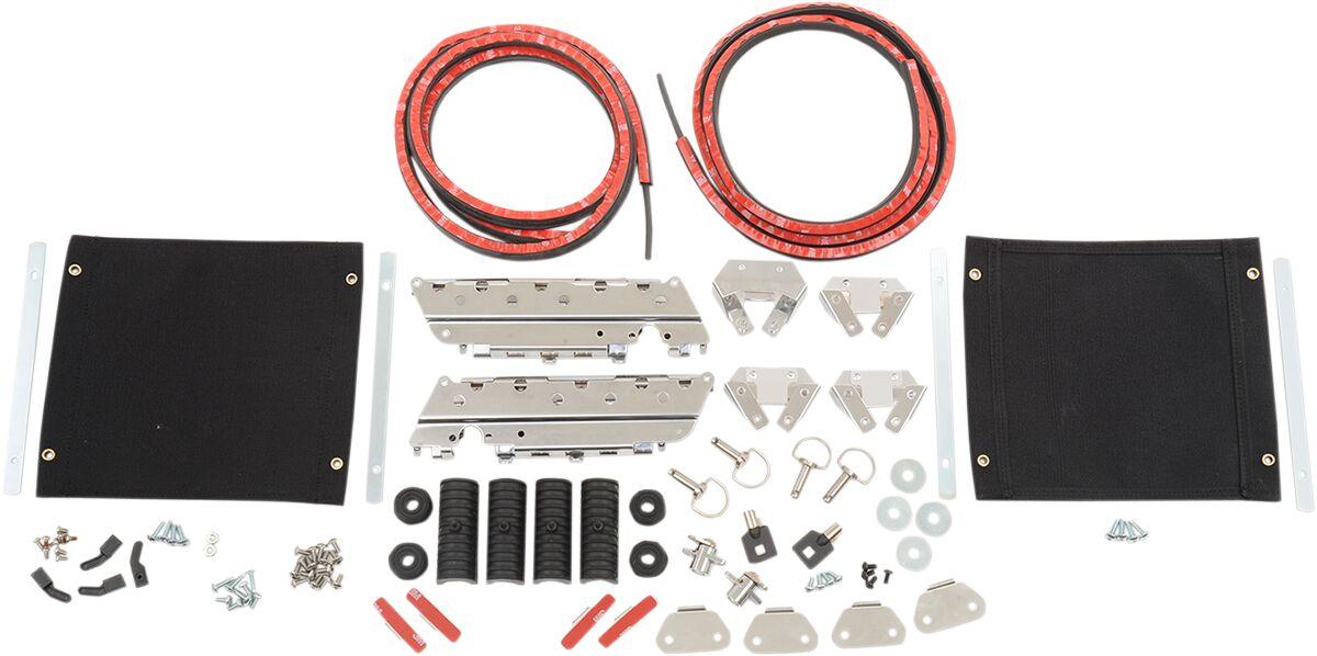 S77-0145KDSNU - Drag Specialties Saddlebag Hardware Kit For Harley Davidson FLHR 1340 1994-1998 - Chrome