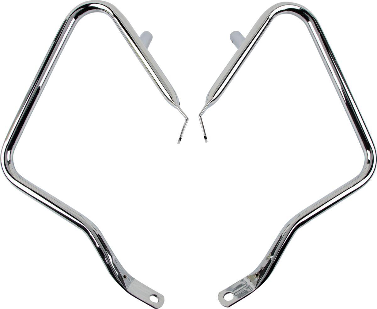 21028 - Drag Specialties Saddlebags Guards/Support Kit For Harley Davidson FLHX 1690 2014-2016 - Chrome