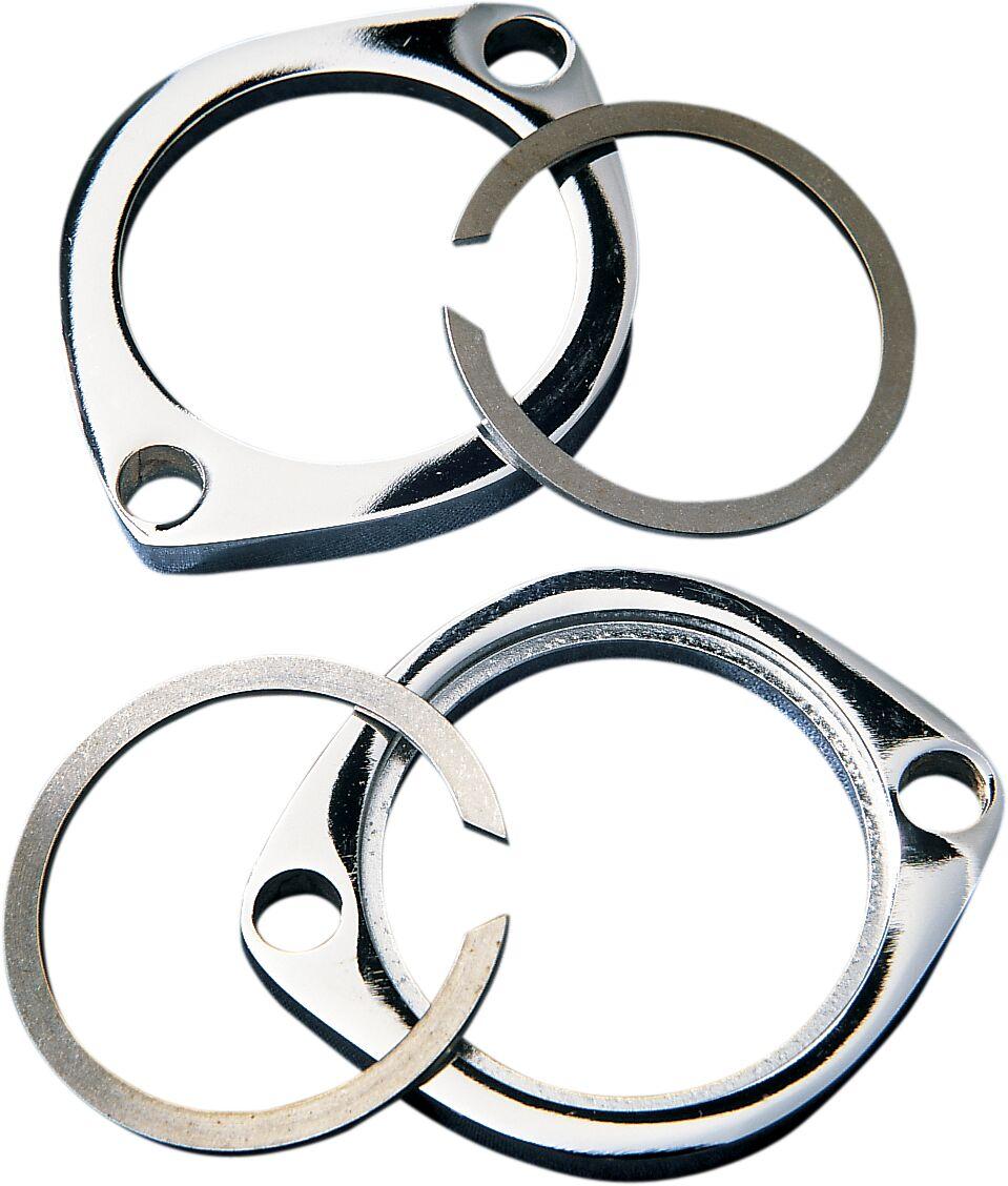 74545 - Drag Specialties Exhaust Flange Kit For Harley Davidson FLD 1690 2012-2013 - Chrome
