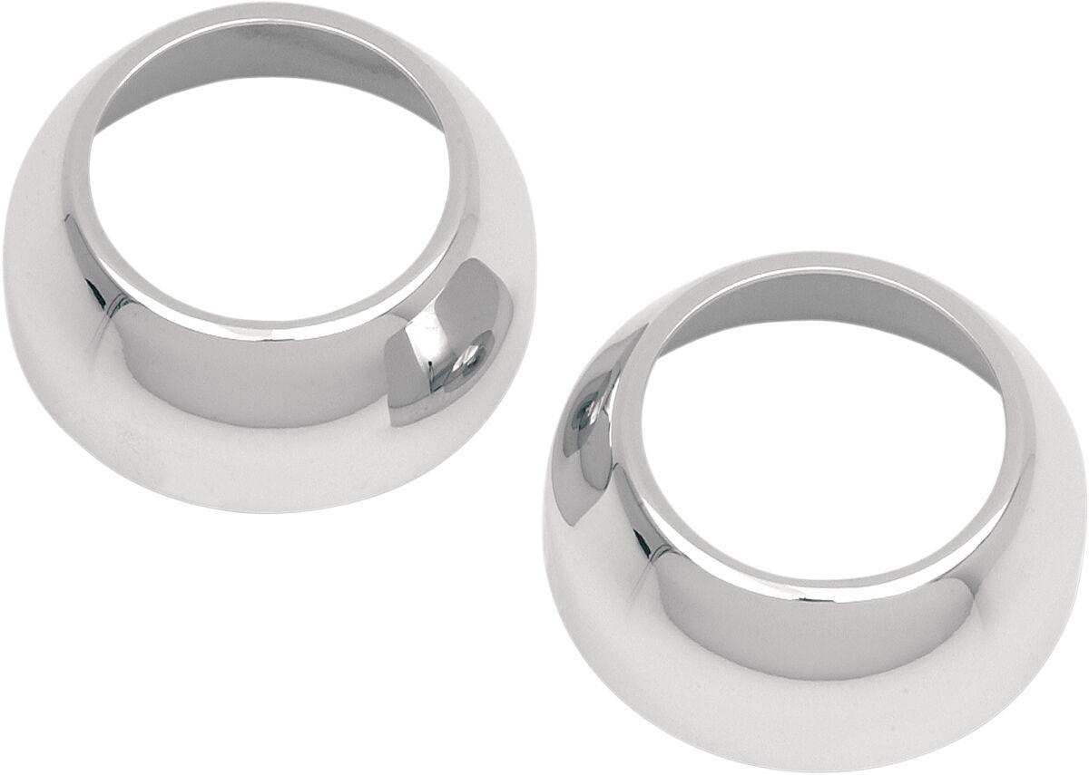 74487 - Drag Specialties Set Of 2 Fork Boot Covers For Harley Davidson FXD 1450 1999-2001 - Chrome
