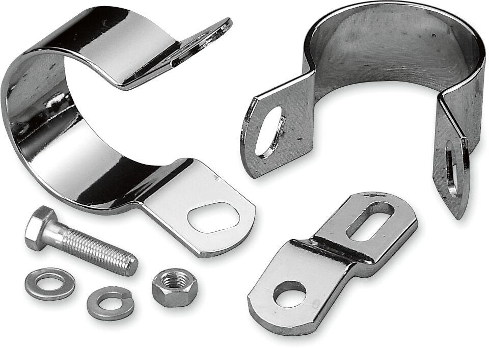 14-0546-BC251 - Drag Specialties Midway Exhaust Mounting Kit For Harley Davidson FXD 1340 1995-1998 Middle - Chrome