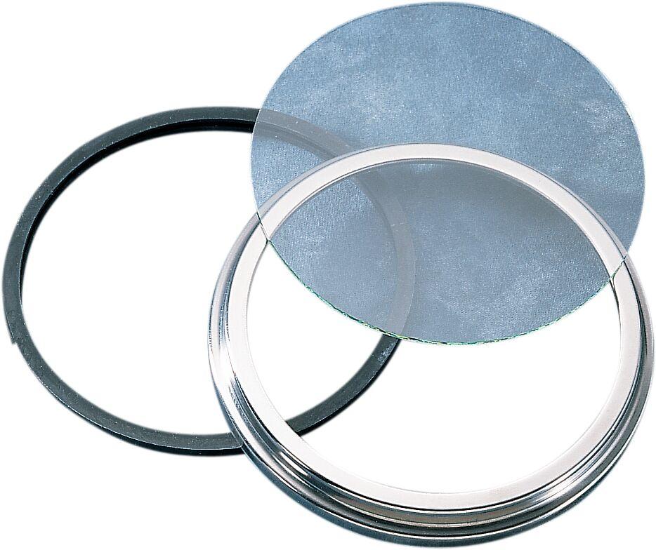 75403-HC6 - Drag Specialties Speedometer Bezel & Lens Kit For Harley Davidson FLHR 1340 1994-1998