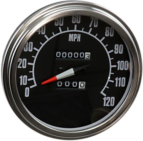 74584M - Drag Specialties 5" FL-Style 2240:60 Speedometer with Reed Switch For Harley Davidson FLSTC1340 1991-1995