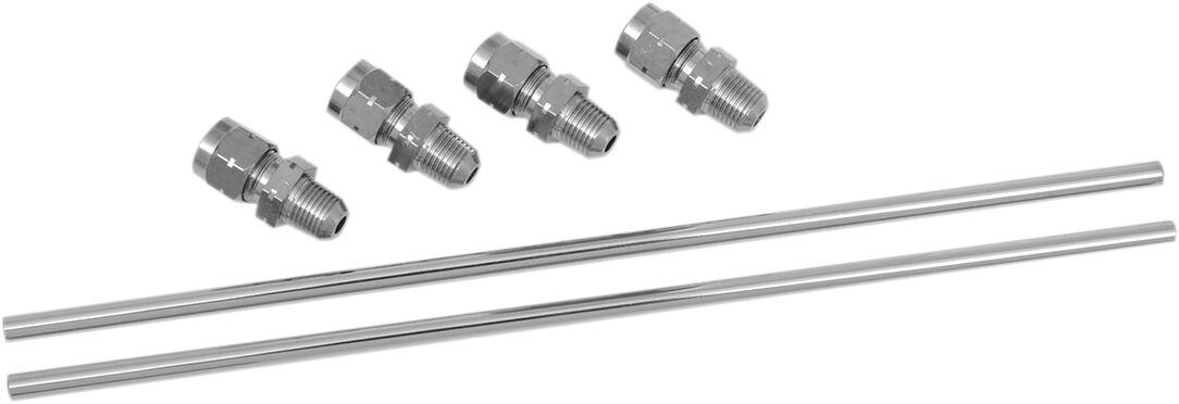 70386 - Drag Specialties Rocker Oil Lines For Harley Davidson XL 900 1957-1959 - Chrome