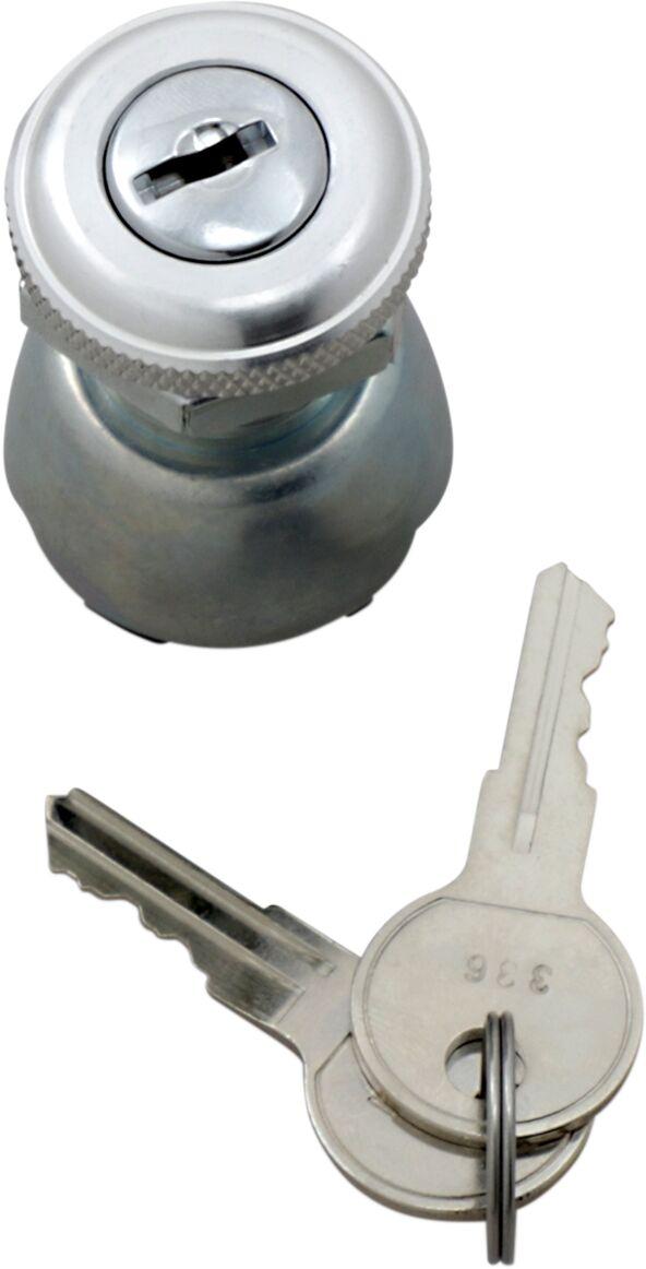 272108-BC116 - Drag Specialties Universal Ignition Switch For Harley Davidson XL 883 1991-1993 - Chrome