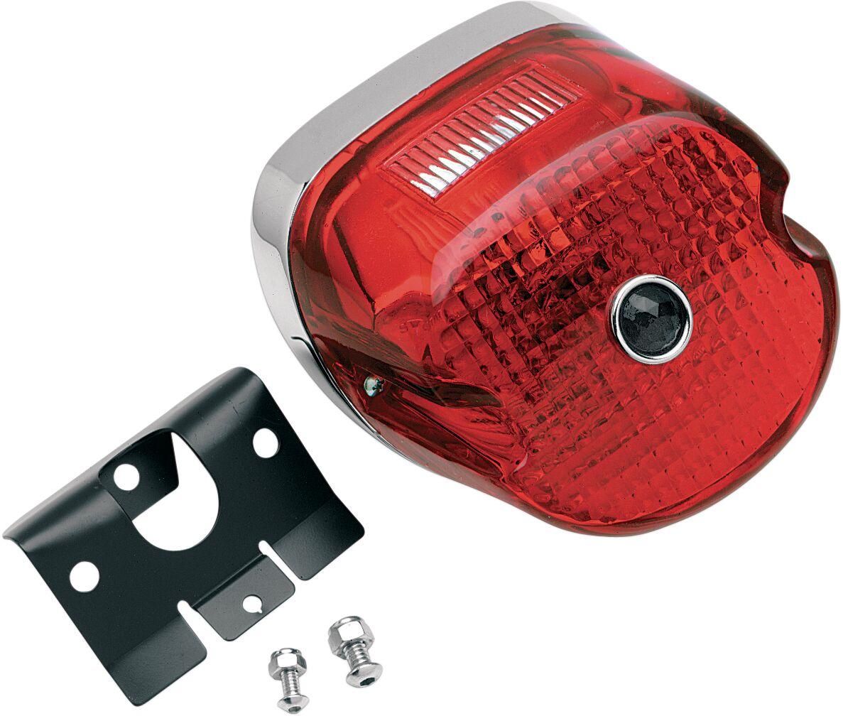 120022CBM-BXLB1 - Drag Specialties Laydown Taillight Assembly For Harley Davidson FLD 1690 2012-2013 Rear - Blue/Red