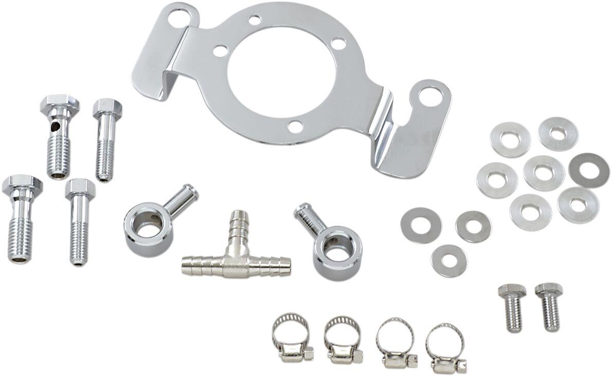 120049-BC315 - Drag Specialties Support Bracket Kit For Harley Davidson FLD 1690 2012-2013 - Chrome