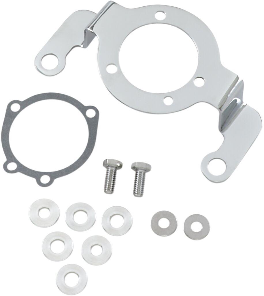 120089 - Drag Specialties Air Cleaner Support Bracket Kit For Harley Davidson FLD 1690 2012-2013 - Chrome/Grey