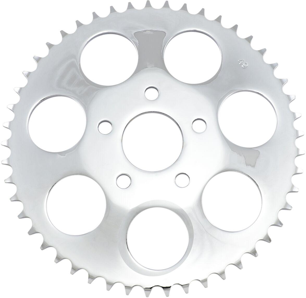 17512P - Drag Specialties Rear Wheel Sprocket For Harley Davidson FL 1200 1973-1977 Rear Chrome 49T