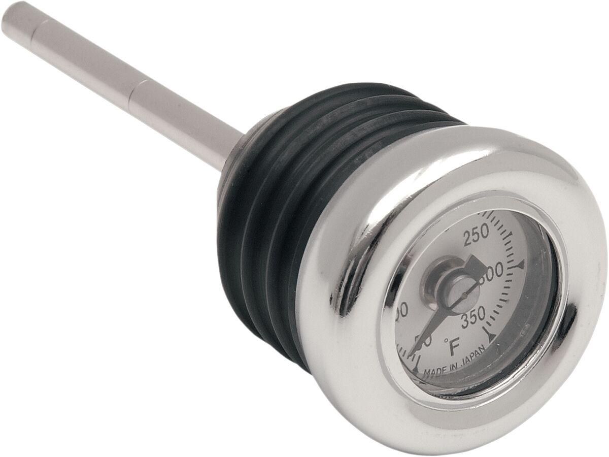 86128 - Drag Specialties Oil Plug Temperature Gauge For Harley Davidson FLS 1690 2012-2016