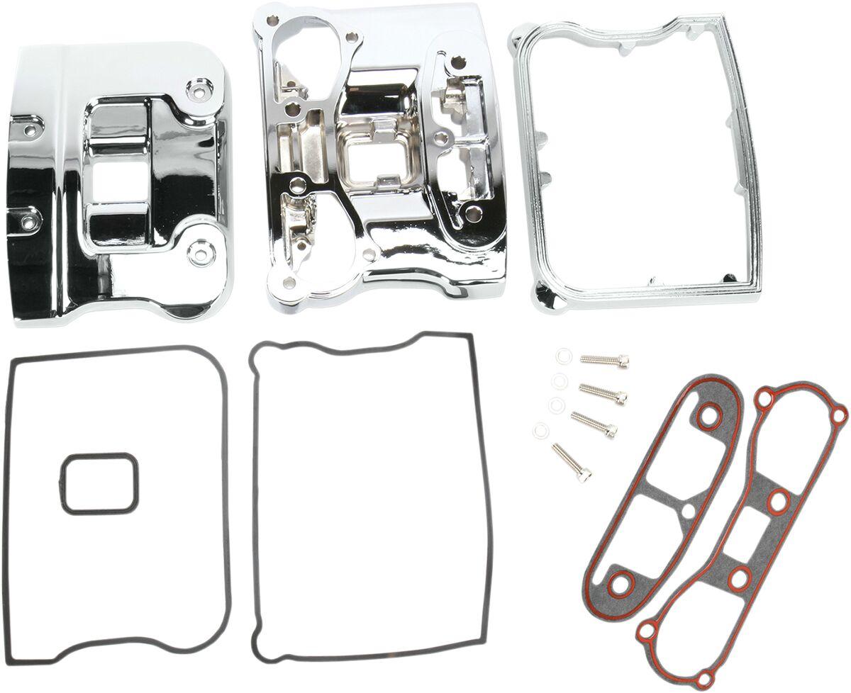 33-0082A-BXLB2 - Drag Specialties Rocker Box Kit For Harley Davidson FLH 1340 1984 - Chrome