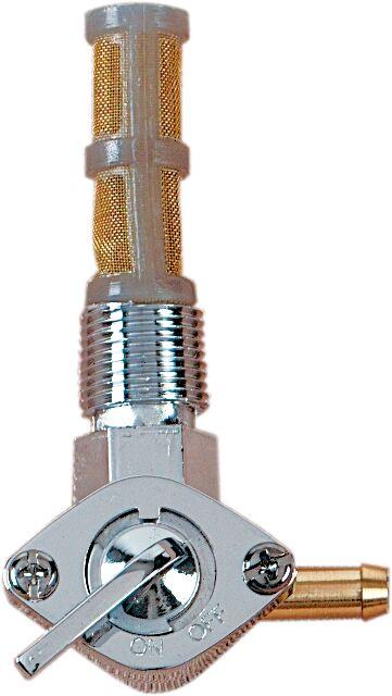 03-0016-BC331 - Drag Specialties 3/8" NPT Fuel Petcock For Harley Davidson XL 900 1957-1959 Backward - Chrome/Gold