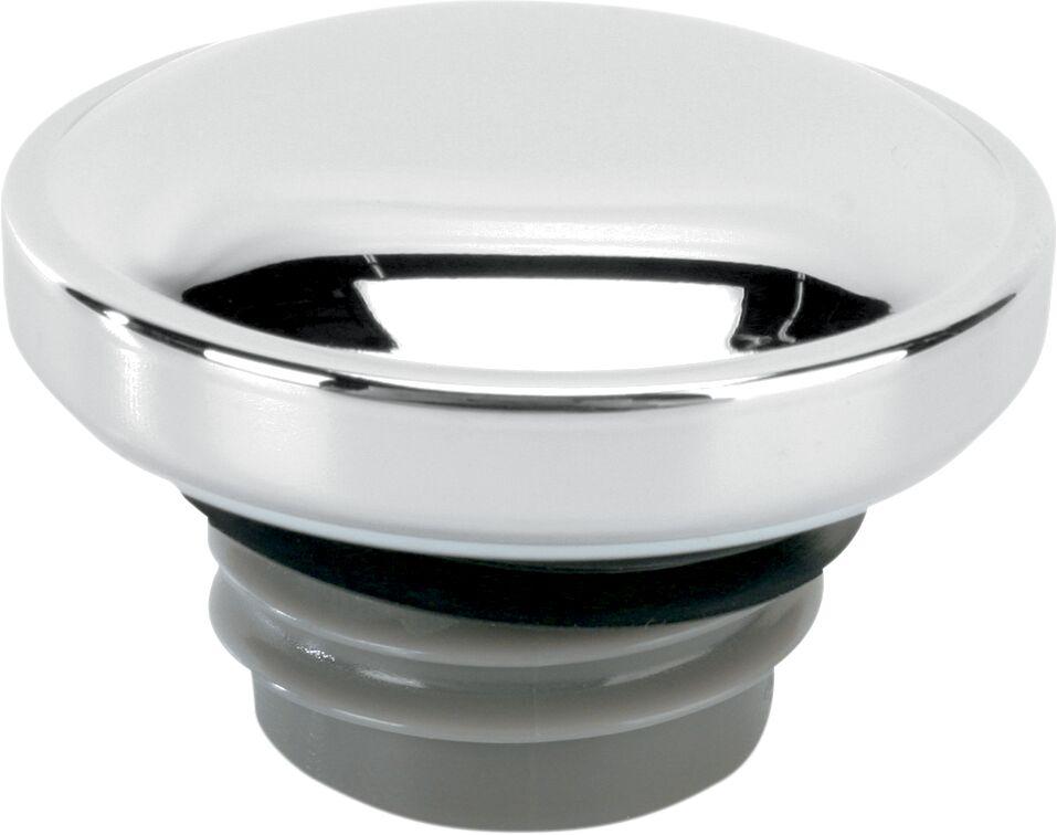 03-0305-B-BC221 - Drag Specialties Screw-In Fuel Cap For Harley Davidson FLD 1690 2012-2013 Left Side/Left-Hand Thread - Chrome