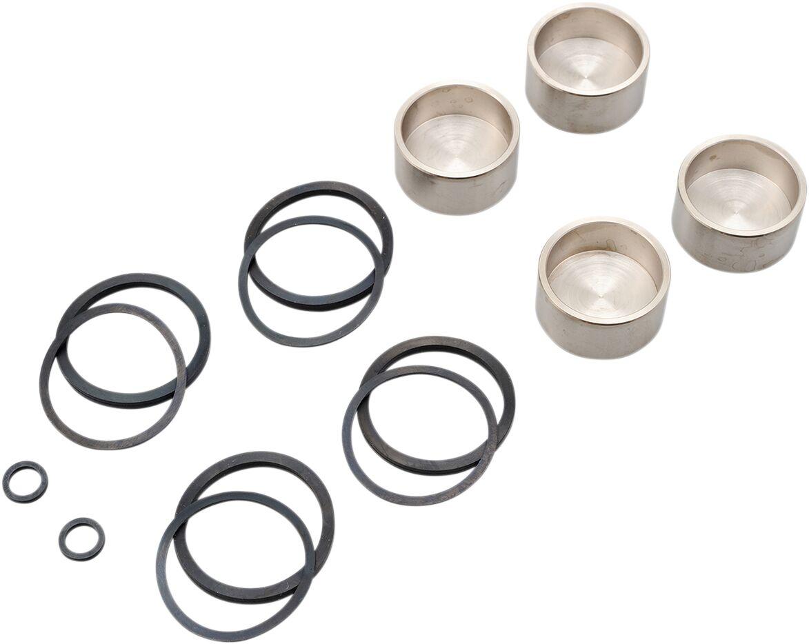 36533 - Drag Specialties Caliper Rebuild Kit For Harley Davidson FLHR 1450 2000-2001 Front Or Rear - Black