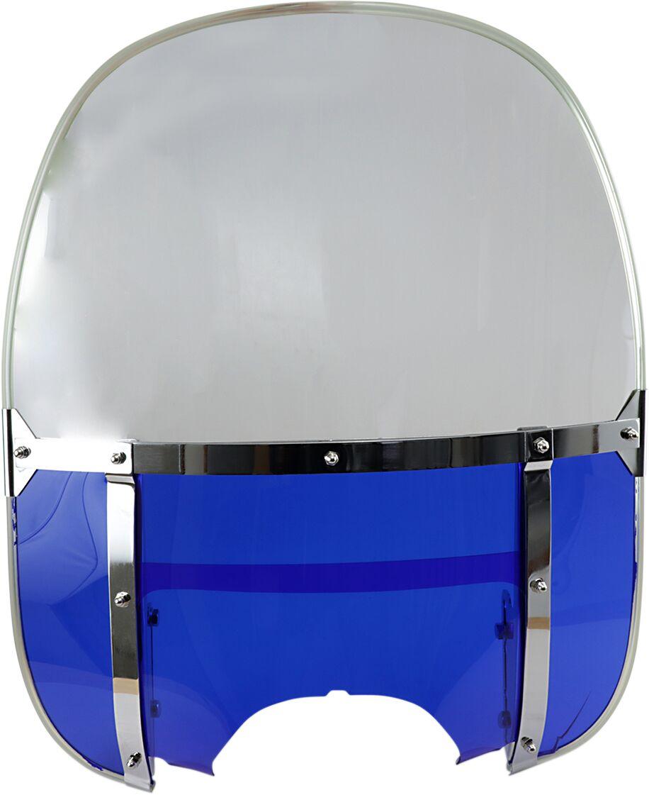 163050-BX-LB2 - Drag Specialties Replacement Acrylic Windshield For Harley Davidson FL 1200 1960-1977 - Blue/Clear