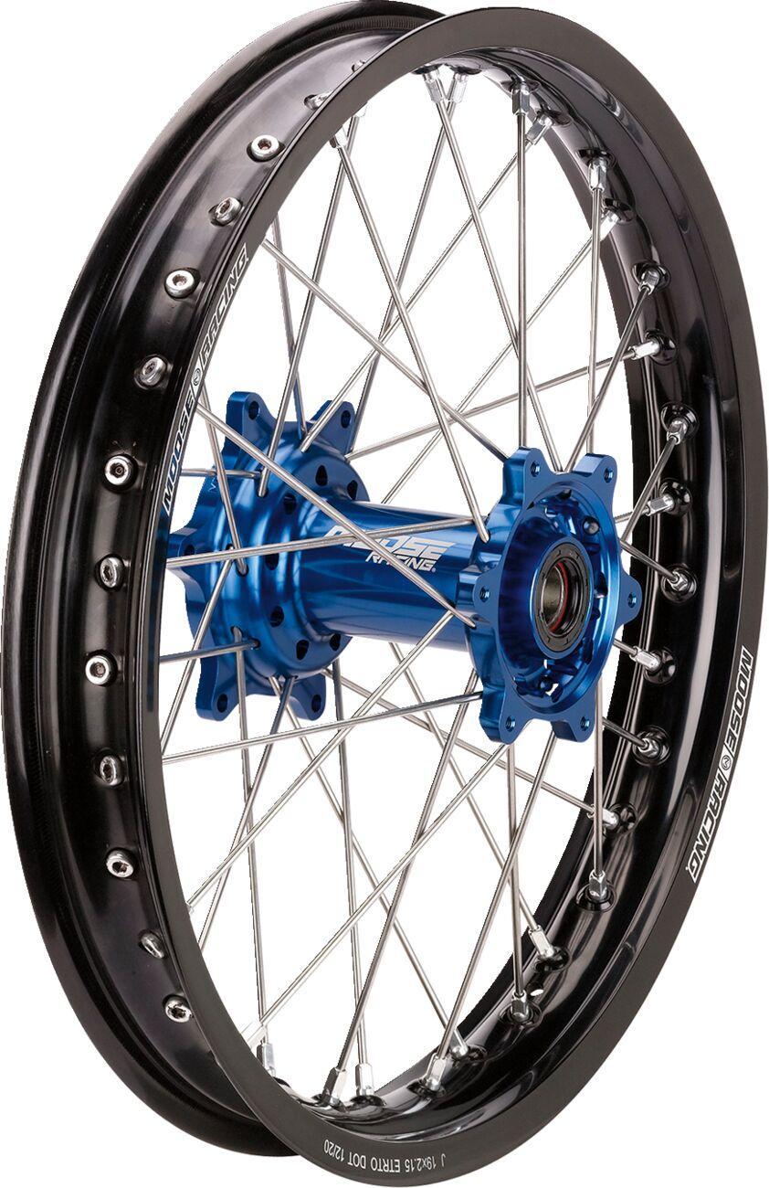 YR-21519-BKBU - Moose Racing SX-1 Wheel For Yamaha WRF250 2002-2024 19x2.15 Rear Black Blue