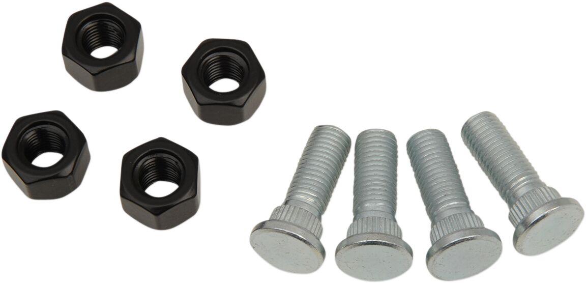 85-1006 - Moose Racing Wheel Stud/Nut Kit For Yamaha YFM 600 FWA 1998 (US Models) Fits Front Or Rear Left - Black/Silver