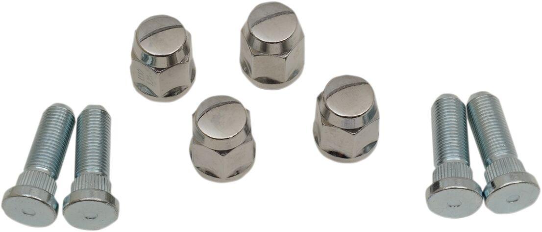 85-1021 - Moose Racing Wheel Stud/Nut Kit For Yamaha YXC700 4X4 2018 Fits Front Or Rear - Silver