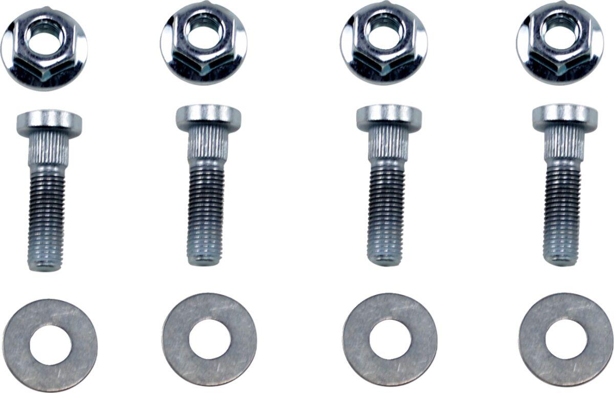 85-1026 - Moose Racing Wheel Stud/Nut Kit For Kawasaki KVF750I 4X4 2014-2019 Fits Front Or Rear - Silver