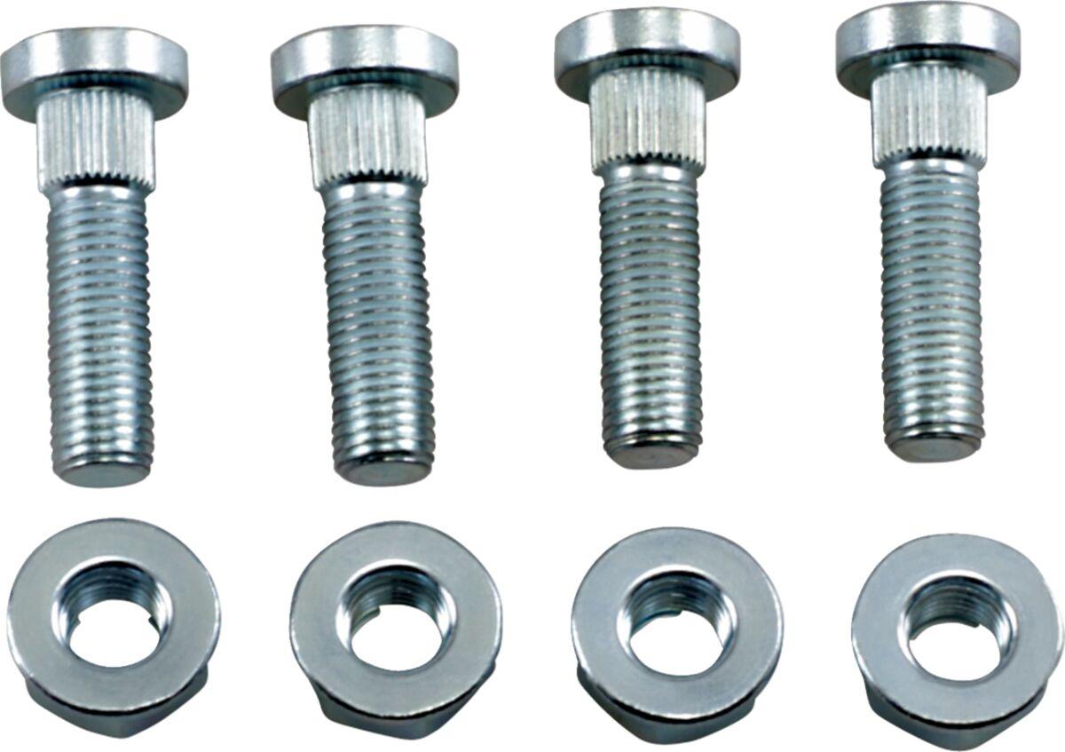 85-1042 - Moose Racing Wheel Stud/Nut Kit For Kawasaki KAF 400 2X4 2008-2025 Fits Front Or Rear - Silver
