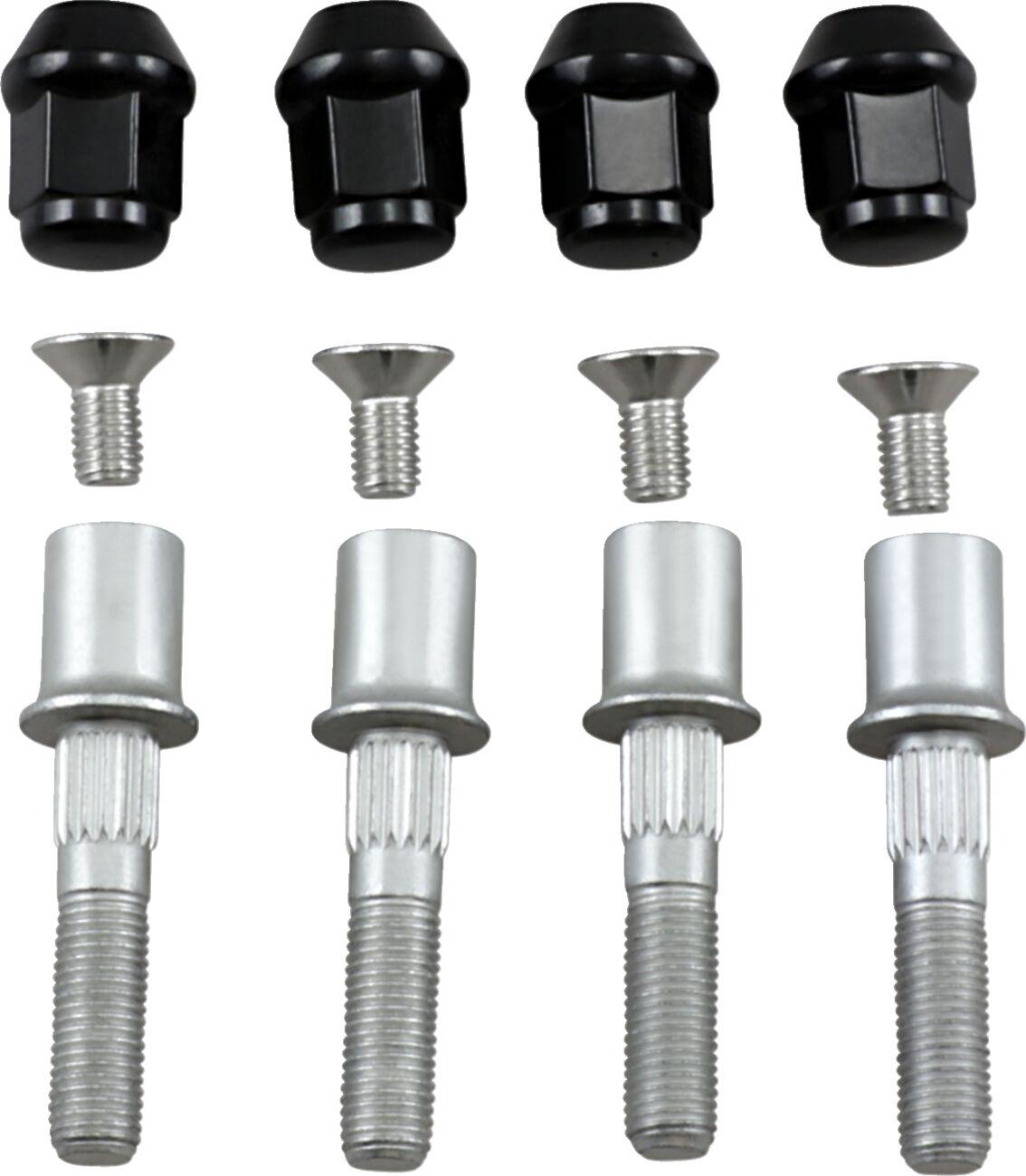 85-1079 - Moose Racing Wheel Stud/Nut Kit For Can Am (BRP) Maverick 1000 R EFI 4X4 2015 Fits Front Or Rear - Black/Silver