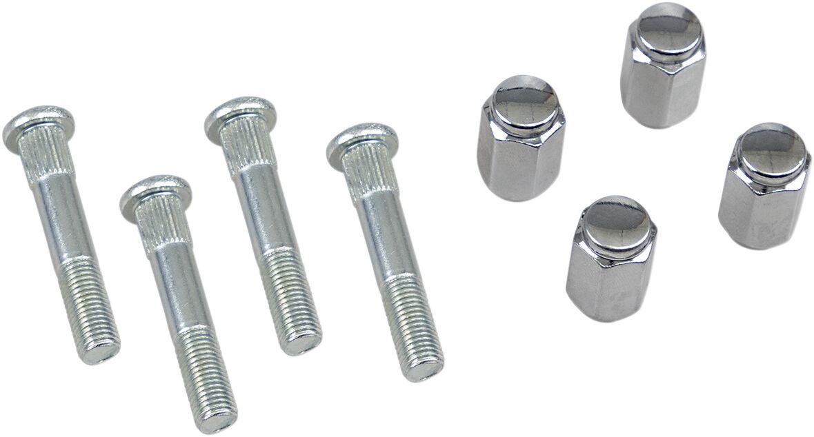 85-1097 - Moose Racing Wheel Stud/Nut Kit For Polaris Scrambler XP 1000 4X4 2015-2018 Fits Front Or Rear - Silver