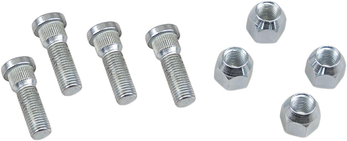 85-1102 - Moose Racing Wheel Stud/Nut Kit For Polaris General 1000 4X4 2018-2019 (US Models) Fits Front Or Rear - Silver
