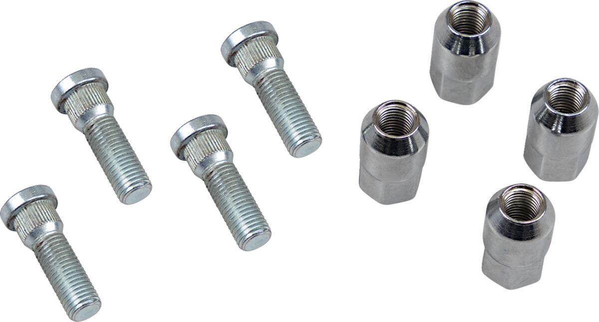 85-1109 - Moose Racing Wheel Stud/Nut Kit For Polaris General 1000 4X4 2019 Fits Front Or Rear - Silver