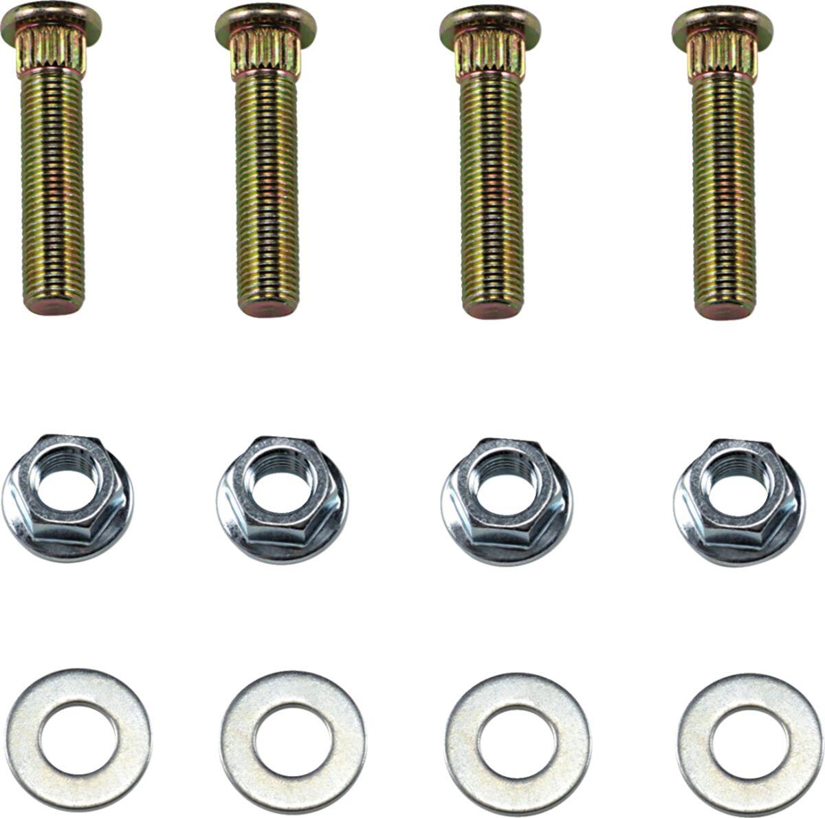 85-1106 - Moose Racing Wheel Stud/Nut Kit For Polaris Ranger RZR 570 4X4 2018-2019 Front - Gold/Silver