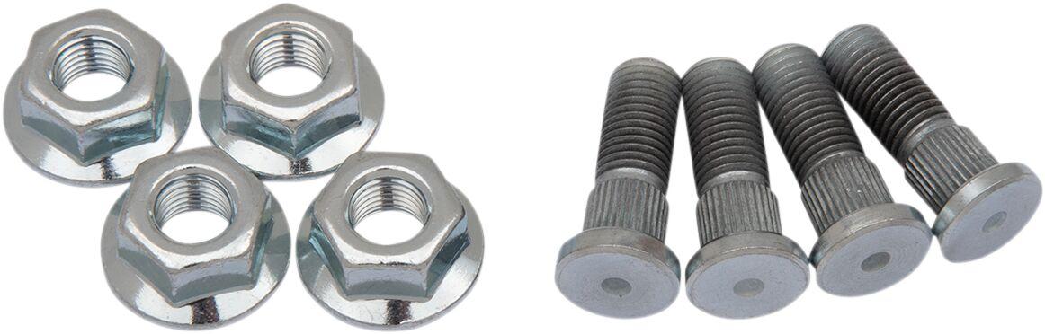 85-1027 - Moose Racing Wheel Stud/Nut Kit For Kawasaki KVF650 4X4 2005-2013 Rear - Silver
