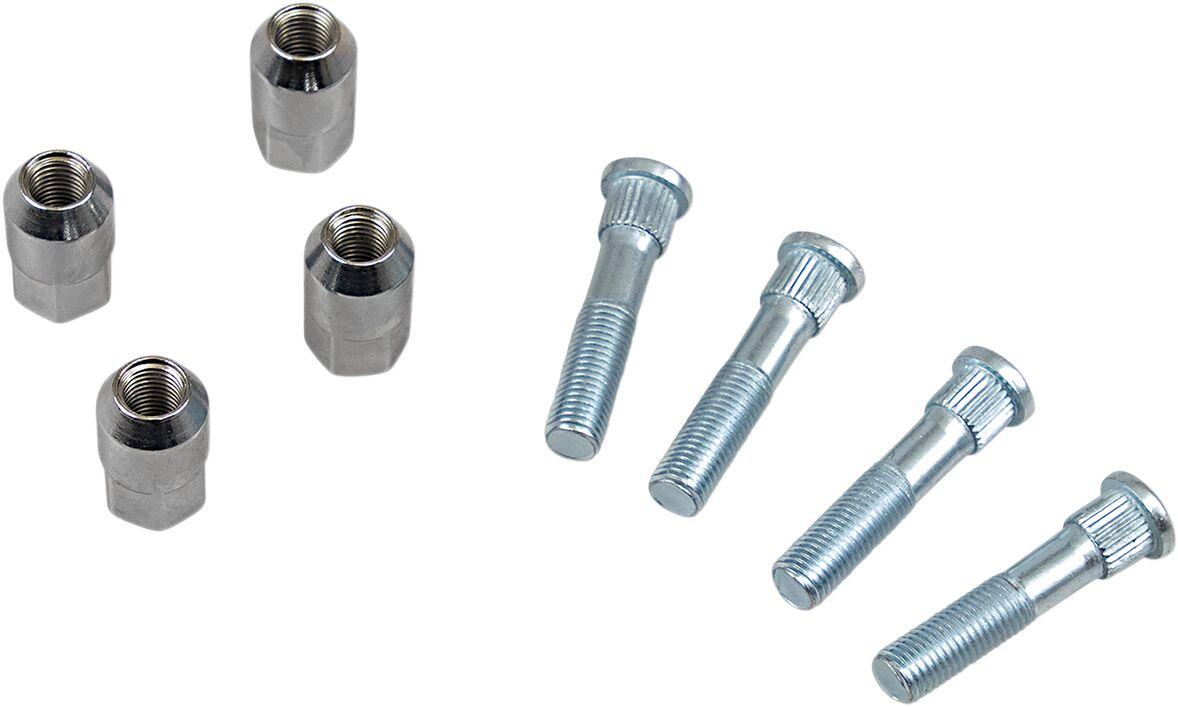 85-1110 - Moose Racing Wheel Stud/Nut Kit For Polaris RZR RS1 1000 4X4 2018-2019 Fits Front Or Rear - Silver