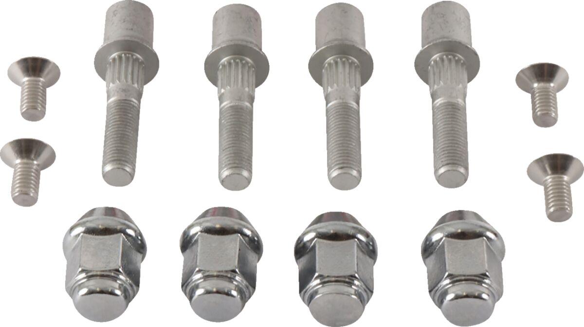85-1077 - Moose Racing Wheel Stud/Nut Kit For Can Am Outlander 450 EFI 4X4 2017-2018 Fits Front Or Rear - Silver