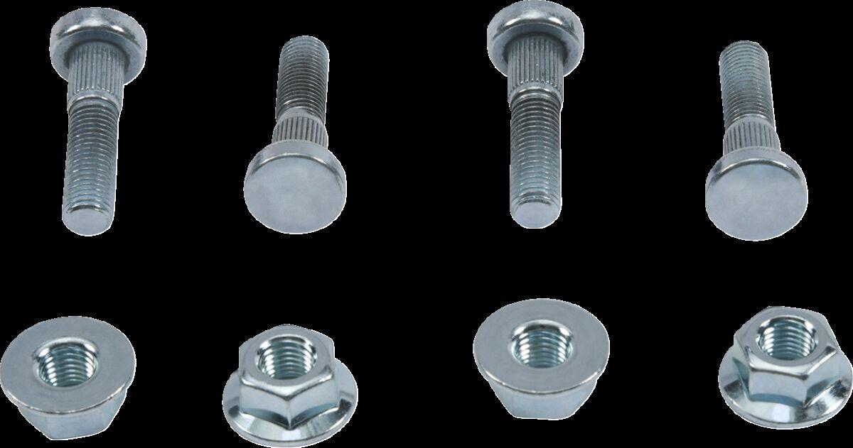 85-1033 - Moose Racing Wheel Stud/Nut Kit For Kawasaki KVF300 2X4 2012-2025 Fits Front Or Rear - Silver