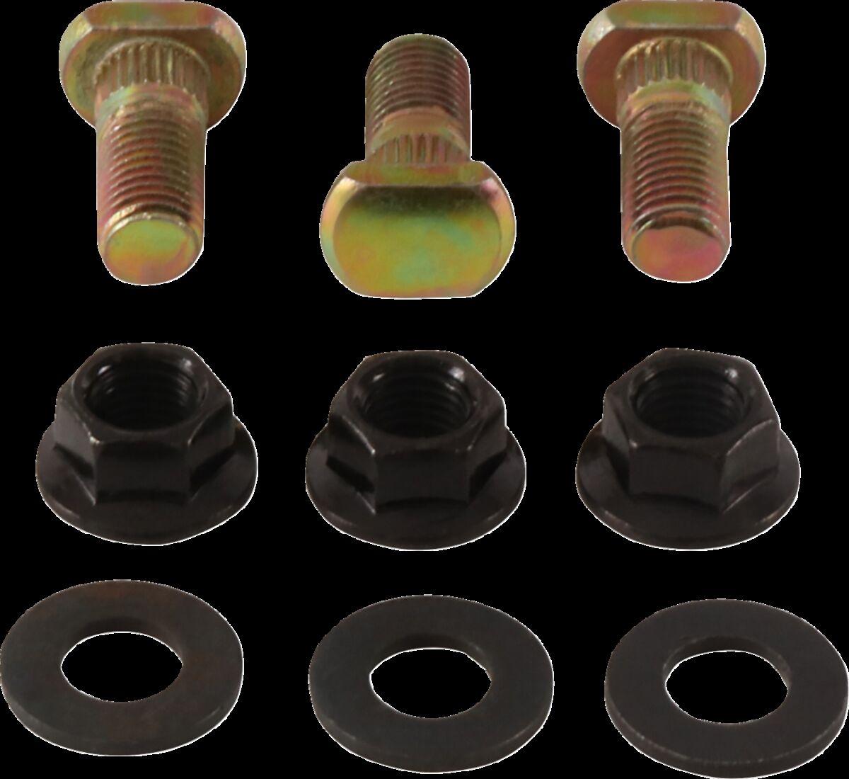 85-1055 - Moose Racing Wheel Stud/Nut Kit For Suzuki LT 80 1988-2006 Fits Front Or Rear - Silver