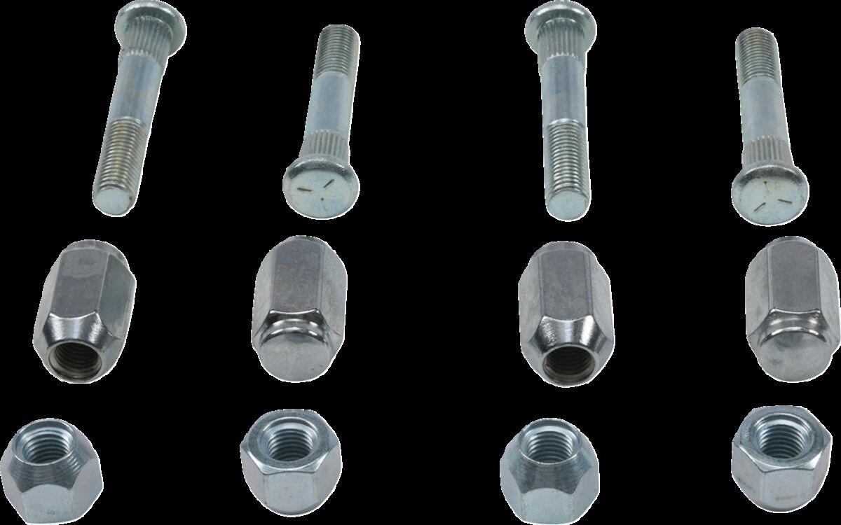 85-1139 - Moose Racing Wheel Stud/Nut Kit For Polaris Scrambler XP 850 HO 4X4 2013-2014 Fits Front Or Rear - Silver