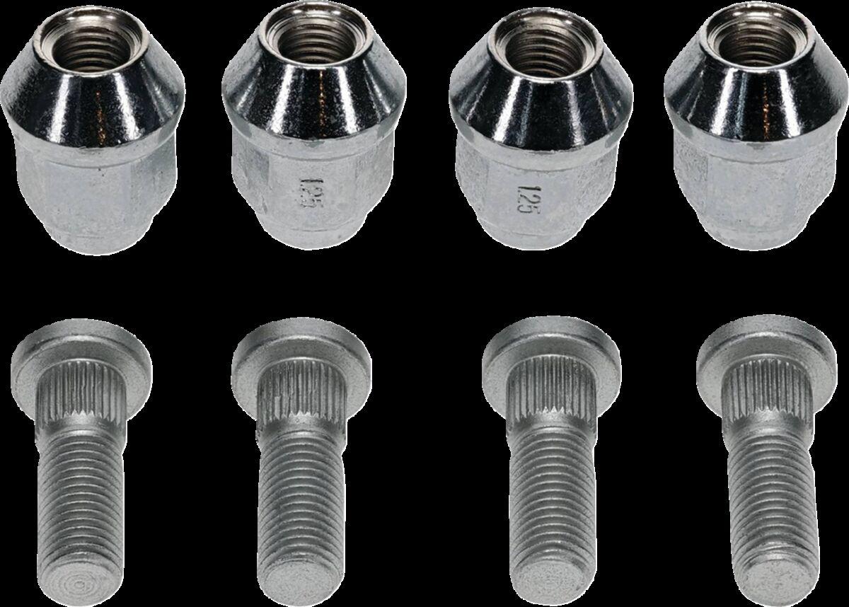 85-1146 - Moose Racing Wheel Stud/Nut Kit For Suzuki LT-A 400 ASI 4X4 2020-2023 Fits Front Or Rear/Rear Left - Silver