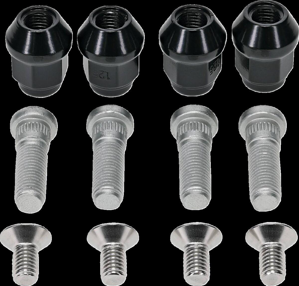 85-1144 - Moose Racing Wheel Stud/Nut Kit For Can Am Commander 1000 R EFI 2021-2025 Fits Front Or Rear - Silver