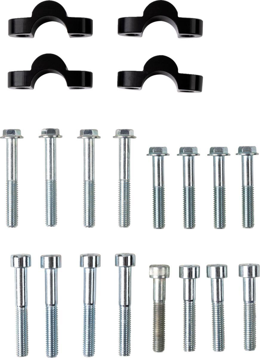 23-8022 - Moose Racing Risers For Kawasaki KLR650 1987-2018 - Black/Silver