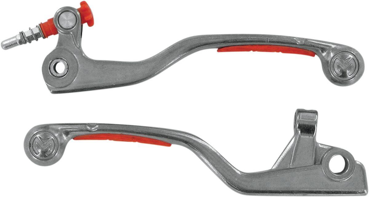 1SGKJ48 - Moose Racing Competition Grip Lever Set For KTM SX65 2004-2012 - Orange/Silver