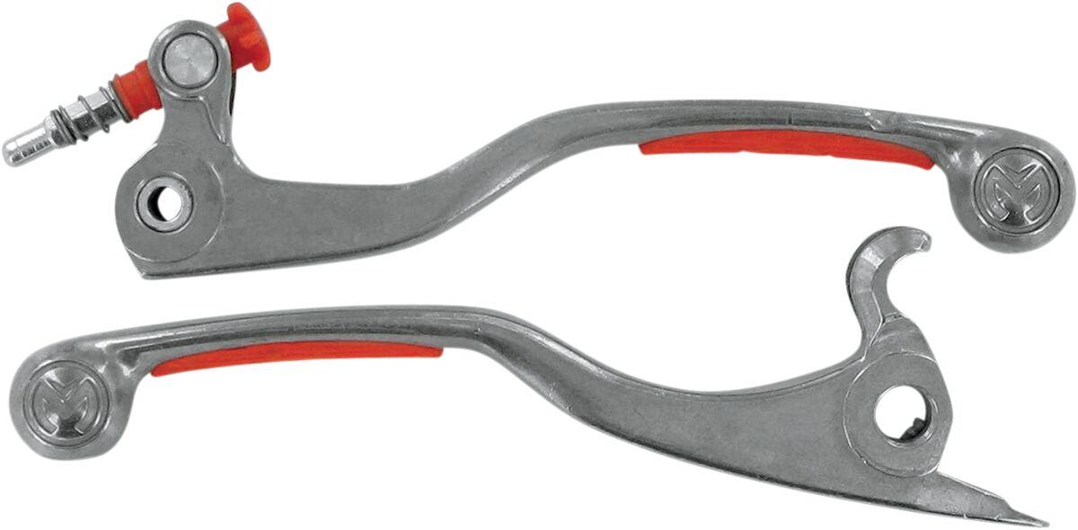 1SGKJ58 - Moose Racing Competition Grip Lever Set For KTM EXC125 2005-2013 - Orange/Silver