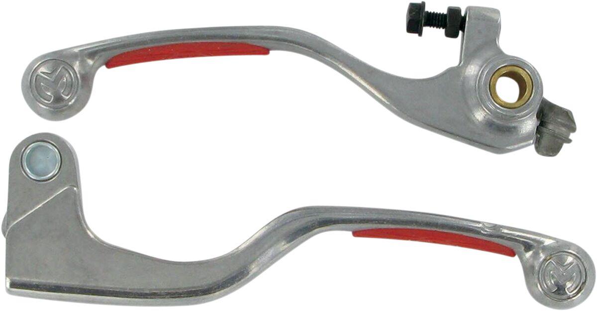 1SGHA93 - Moose Racing Competition Grip Lever Set For Honda CRF250R 2007-2015 - Red/Silver