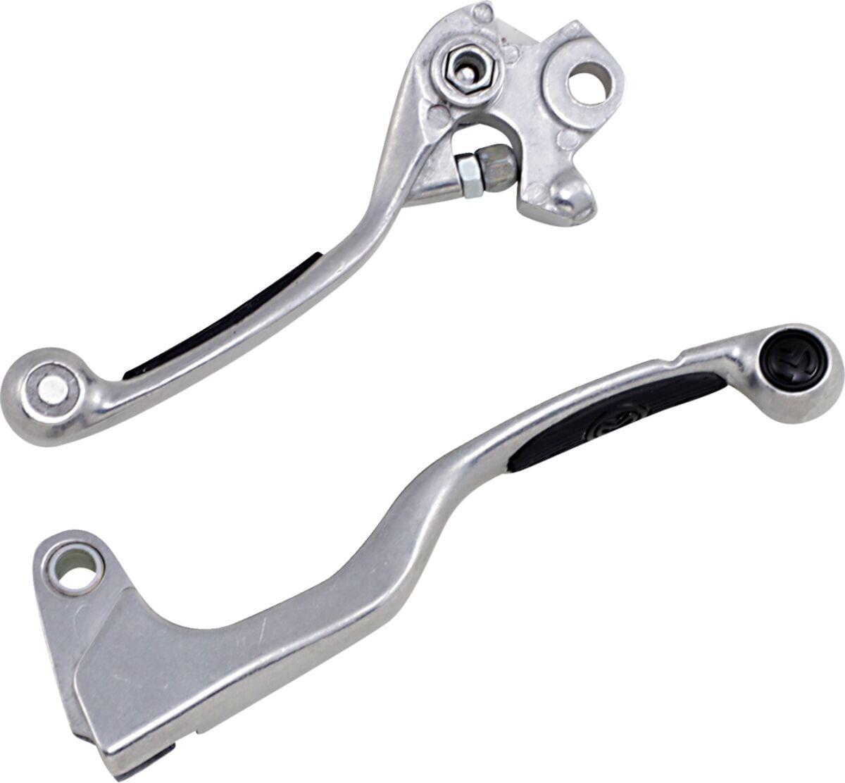 1SGYG42 - Moose Racing Competition Grip Lever Set For Kawasaki KXF250 2013-2018 - Black/Silver