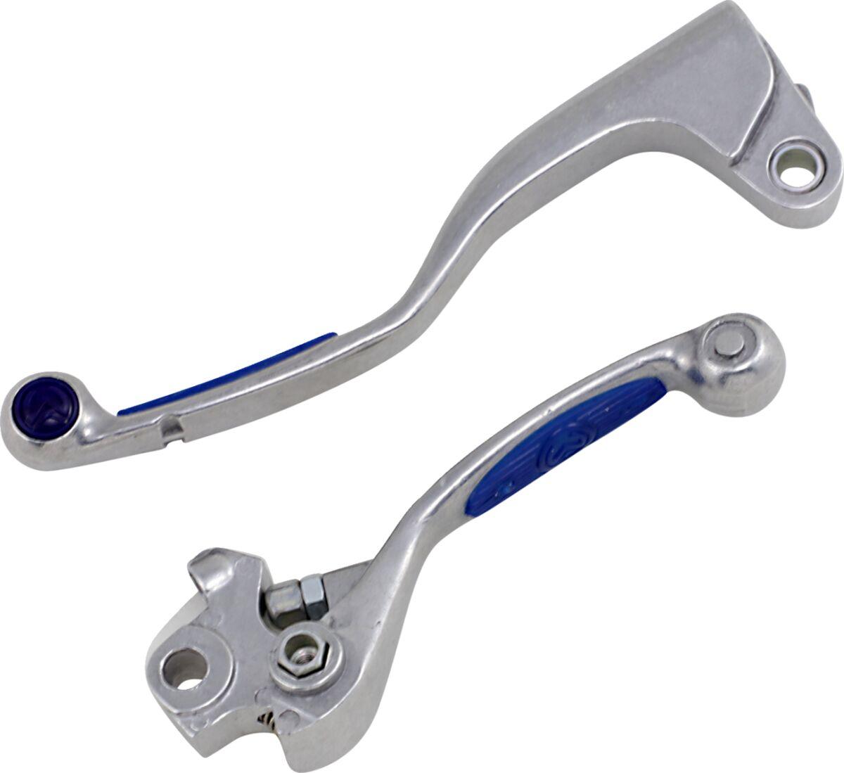 1SGYG93 - Moose Racing Competition Grip Lever Set For Yamaha YZF250 2009-2018 - Blue/Silver