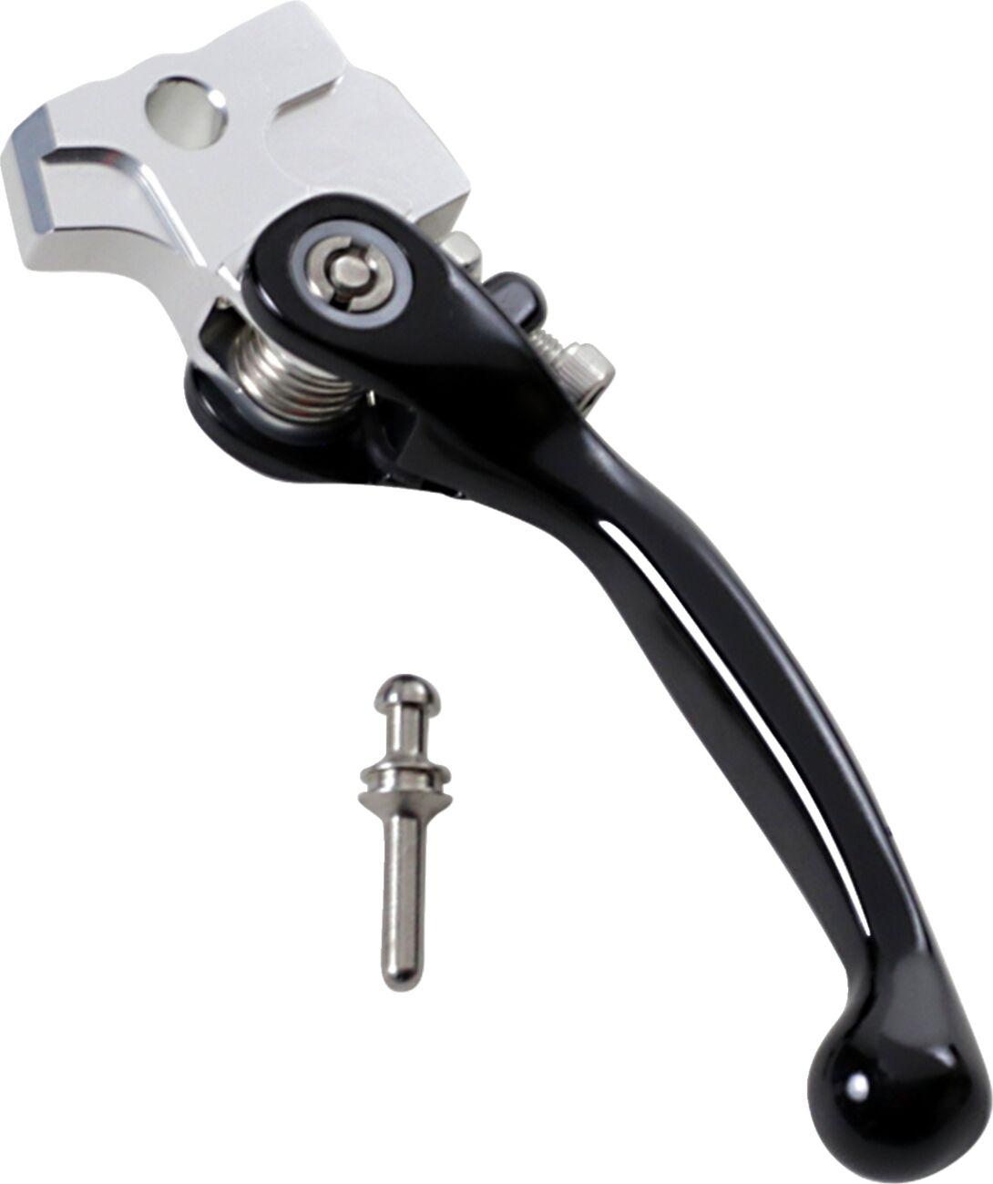 H07-2909BMB - Moose Racing Forged Flexi Brake Lever For Kawasaki KX250 2021-2024 - Black/Silver
