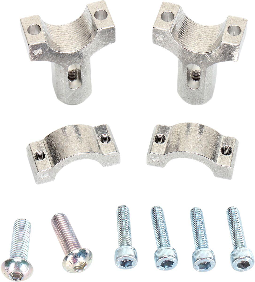 50-014S - Moose Racing 1-1/8" Mount Clamps for Aluminium Hand Guards - Silver