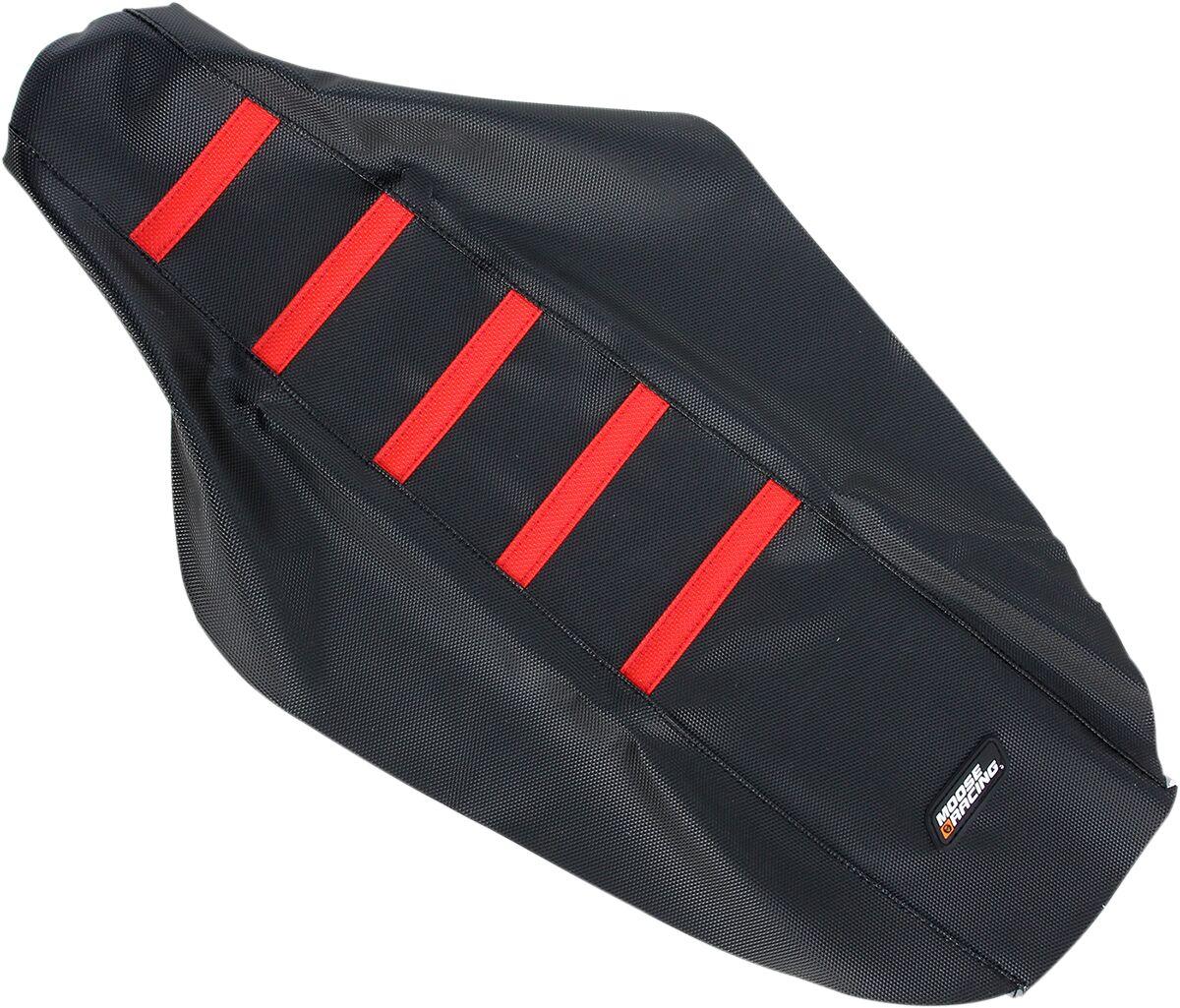 CR12500-331RT - Moose Racing Ribbed Seat Cover For Honda CR125 2000-2007 - Black Cover/Red Ribs