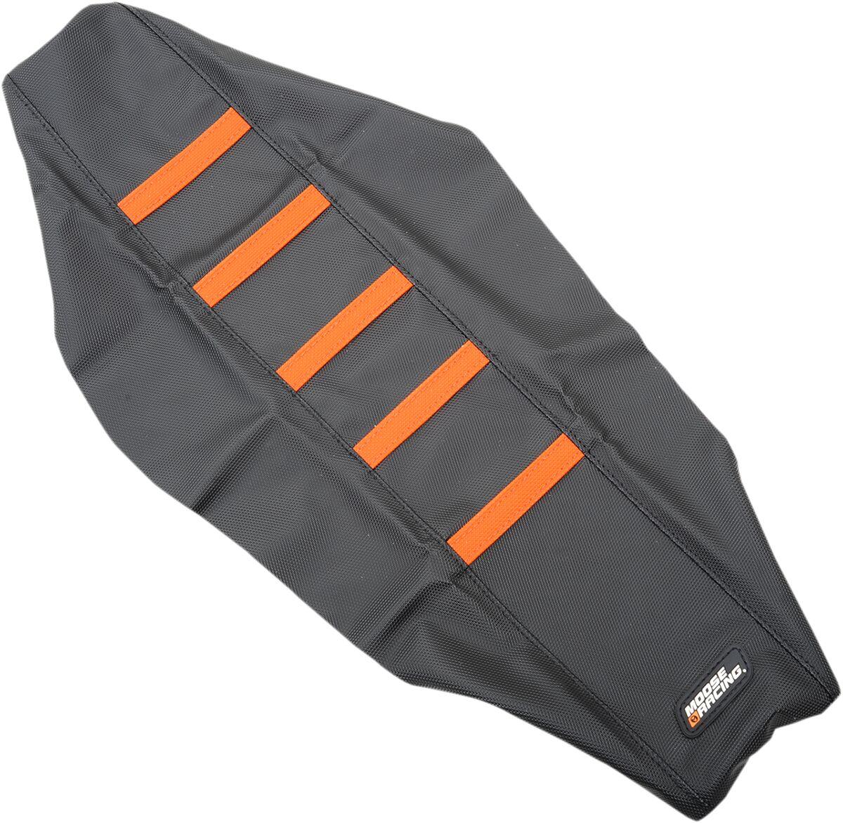 KTM25015-336RT - KTM25015-336RT - Moose Ribbed Seat Cover - KTM SX 125/150 & SXF 250/350/450 2016-18 - Black/Orange