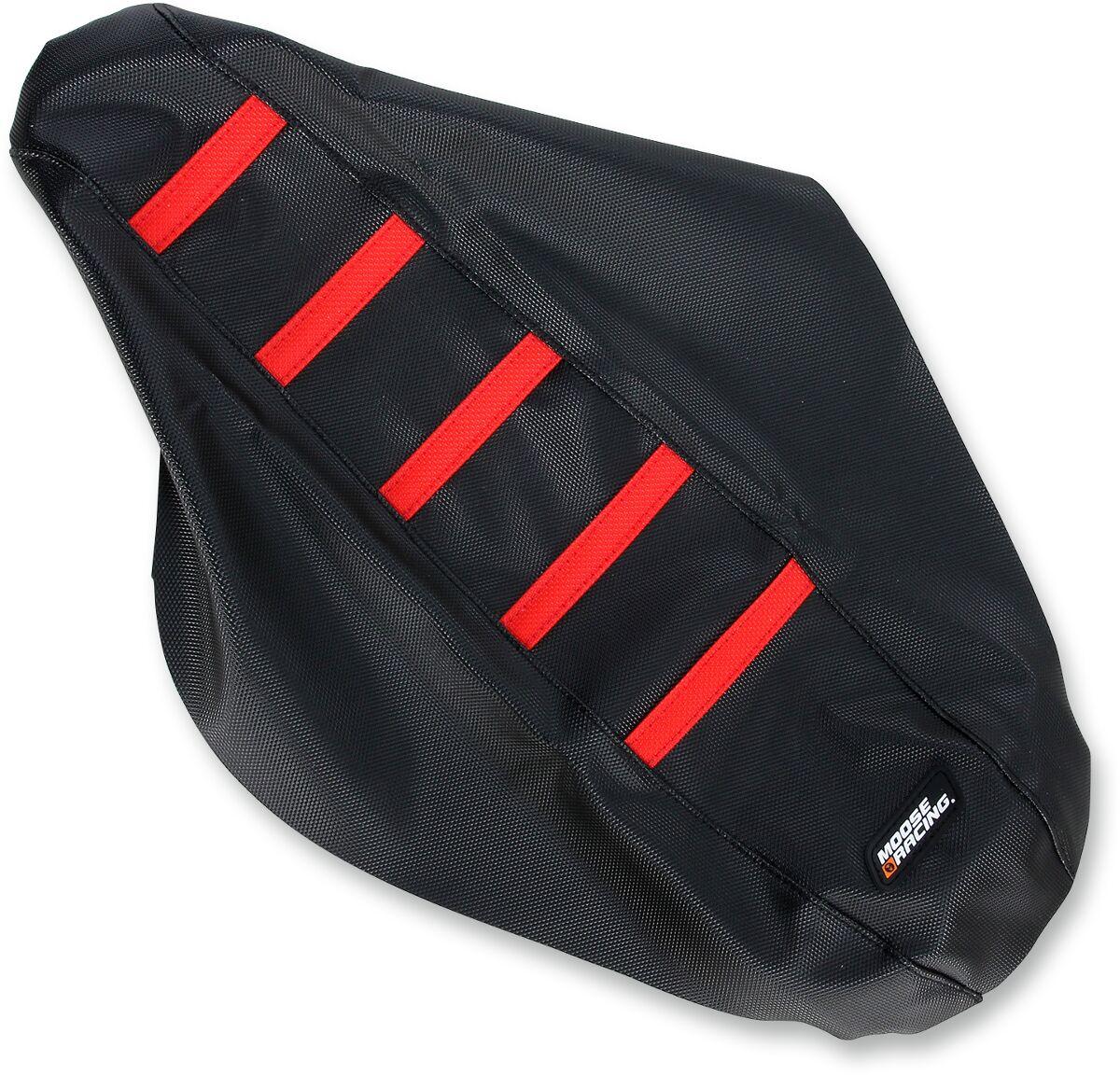 CRF45017-331RT - CRF45017-331RT - Moose Ribbed Seat Cover - Honda CRF250R 2018, CRF450R 2017-18 - Black/Red