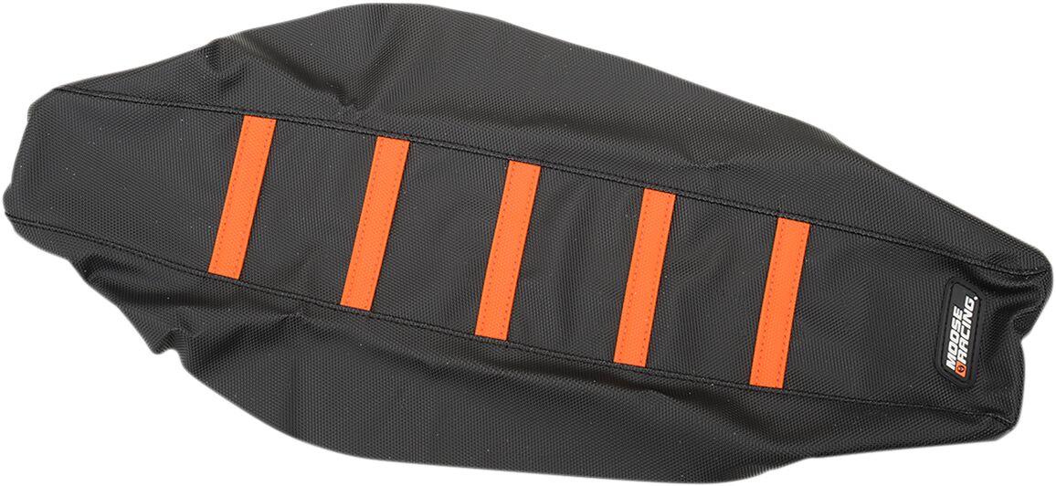 KTM8518-336 - Moose Racing Ribbed Seat Cover For KTM SX85 2018-2021 - Black Cover/Orange Ribs
